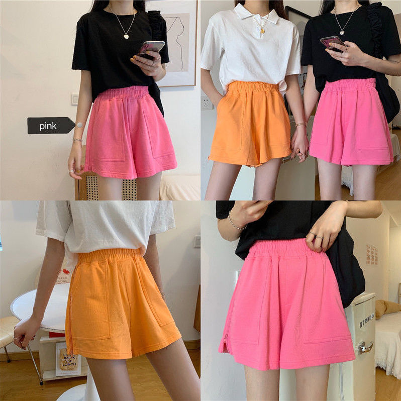 quần ngắn dành cho nữ Lưng Cao Ống Rộng Thời Trang Hàn Quốc