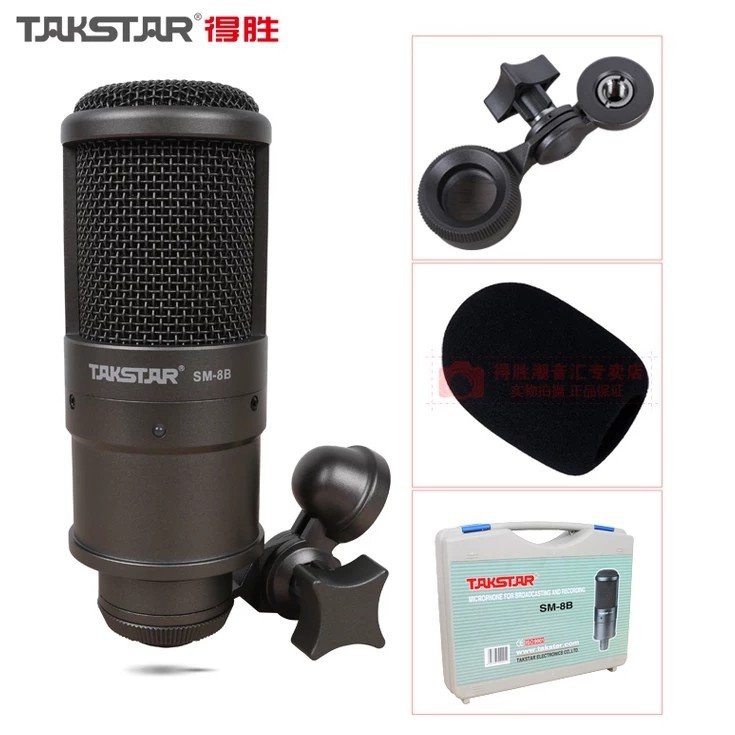 Mic thu âm Takstar SM8B sound card h9 có chân màng dây livestream MA2- Sound card h9 có bluetooth chế độ autu-tune ♥️