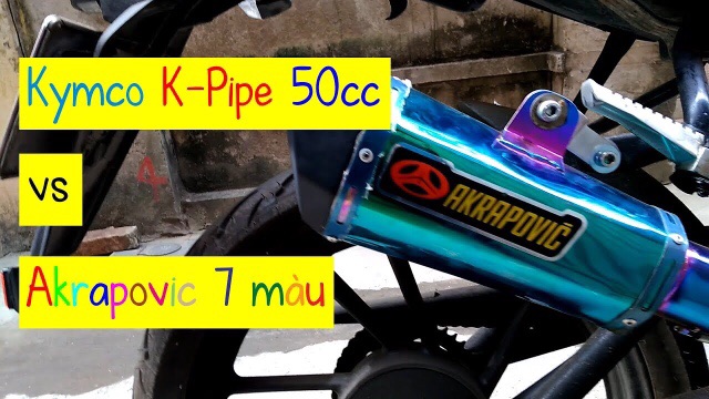 PÔ AKRAPOVIC cổ titan màu gắn winner exciter dream wave sirius xe gì cũng có  kèm clip test âm thanh uy lực