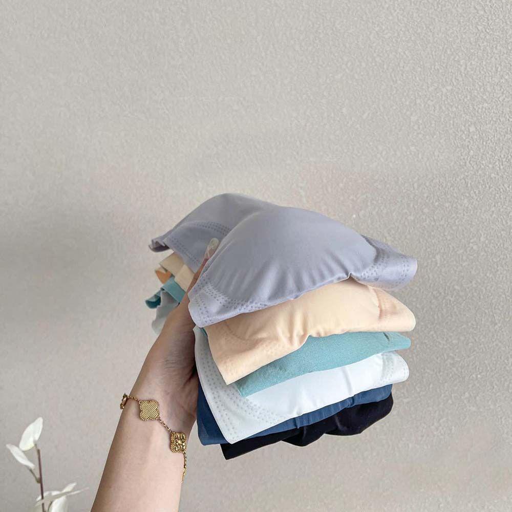 Patricia Áo Ống Bằng Lụa Lạnh Thoáng Khí Thoải Mái Phối Hai Nút Đôi Cho Nữ