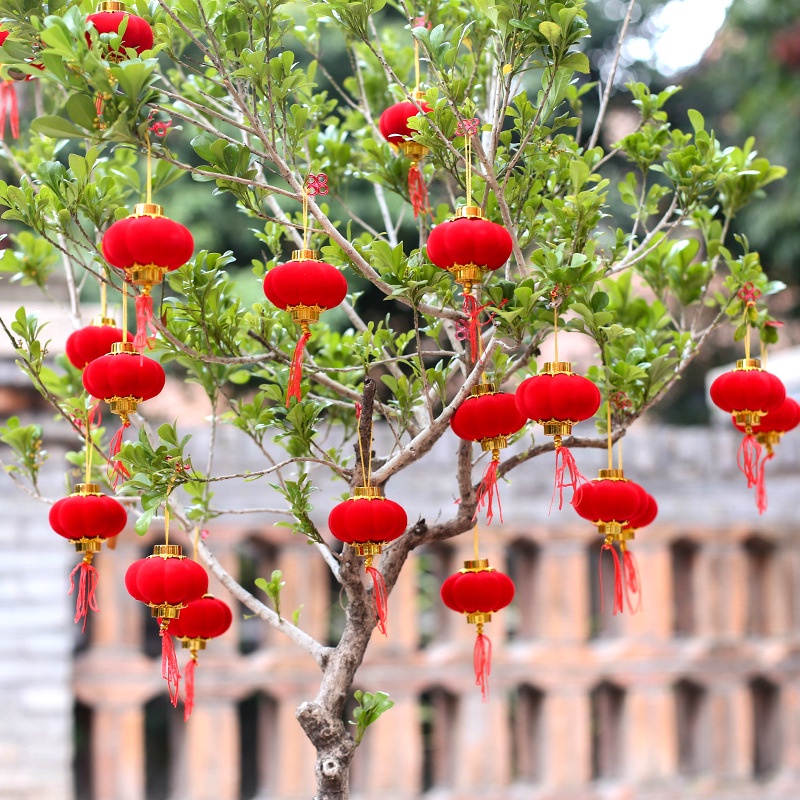 Lồng đèn nhỏ màu đỏ trang trí tiệc cưới/năm mới