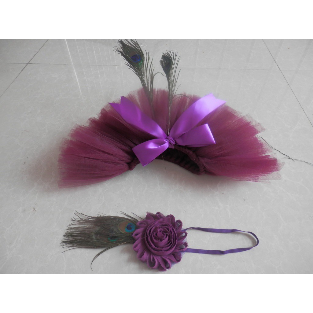 Newborn Baby Girls Tutu Skirt + Headband Costume Photography Photo Prop Outfits