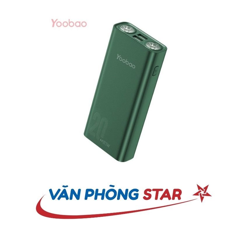 Pin sạc dự phòng Yoobao L20Q 20000mAh tích hợp 2 đèn LED siêu sáng - Hỗ trợ sạc nhanh