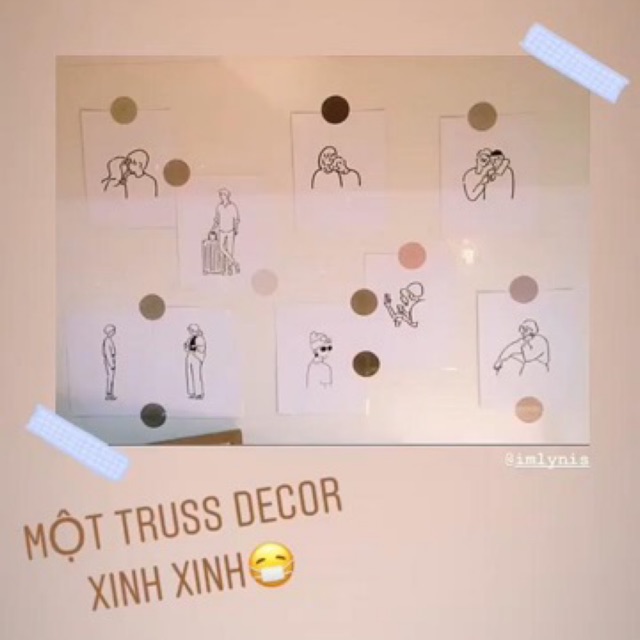 Set thiệp postcard BASIC TRẮNG ĐEN có sẵn decor trang trí phòng cực xinh