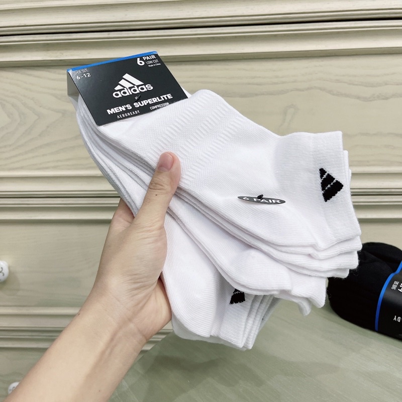 Tất nam #Adidas về 2 màu: Đen - Trắng