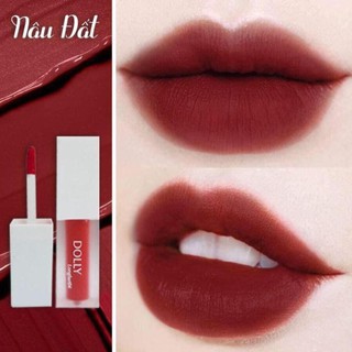 [Đỏ nâu đất] - Son Kem Dolly Đỏ Nâu đất(tách set) Quyến Rũ