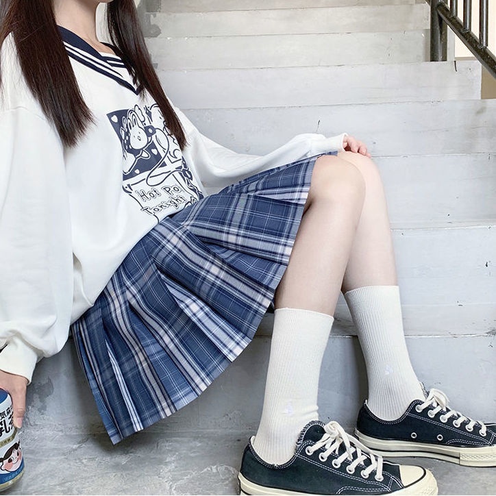 Áo khoác sweater tay dài cổ thủy thủ kiểu Nhật Bản dễ thương cho nữ | BigBuy360 - bigbuy360.vn