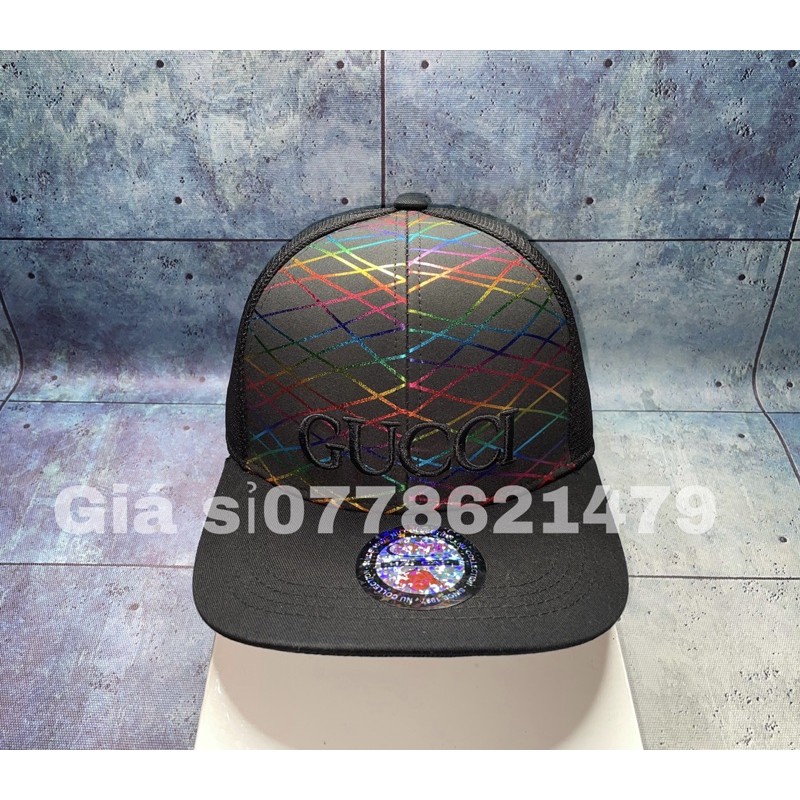 Nón snapback bít đuôi phối lưới gc