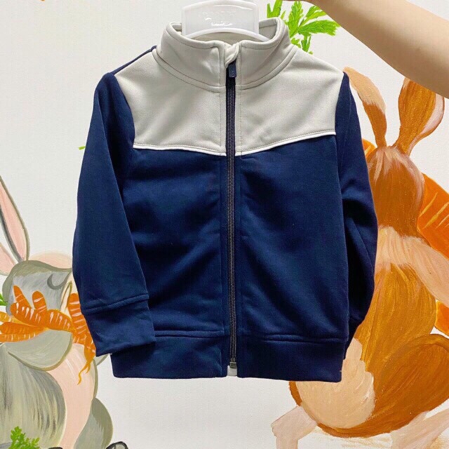 Áo khoác nỉ ol.dnavy -phối màu xanh than ghi size:4y,5y