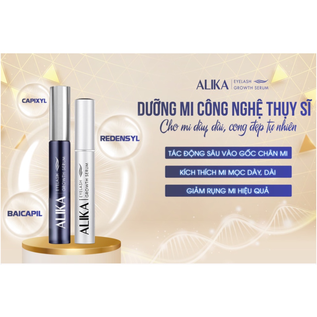 Serum Dưỡng Mi Alika -Toàn Diện Cho Đôi Mi Dài Dày Cong Vút,Chắc Khoẻ Tự Nhiên, An toàn cho mắt , 5ml