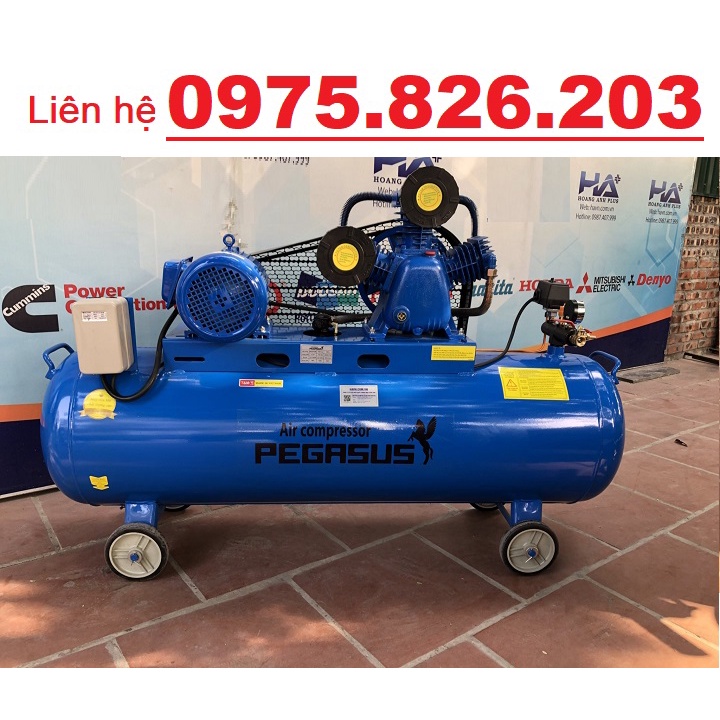 Máy nén khí dây đai Pegasus TM-W-0.36/12.5-180L, dung tích 180 lít, công suất 4HP, hàng chính hãng