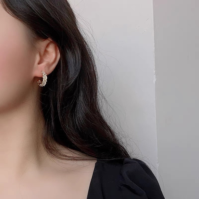 Bông tai ngọc đá nhân tạo cổ điển nhiều mẫu