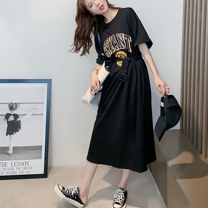 Korean fashion innovation Short-sleeved dress Elegant temperament