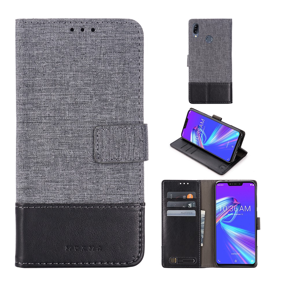 Bao da điện thoại bảo vệ toàn diện phối vải canvas tích hợp ví hợp thời trang dành cho ASUS Zenfone ZB570TL / ZB633KL