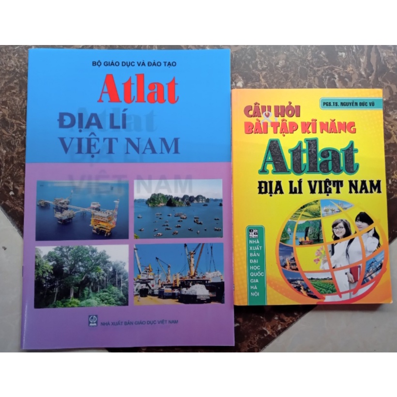 Sách - Combo Atlat Địa Lí Việt Nam + Câu hỏi Bài Tập Kĩ Năng Atlat Địa Lí Việt Nam