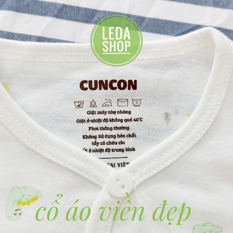 Áo sơ sinh DÀI tay cotton mềm mát, cài nút xéo Cuncon Vietnam