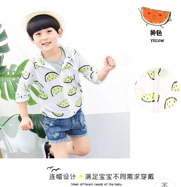 Áo chống nắng kute cho bé