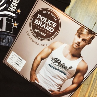Áo thun 3 lỗ nam gym Bodyfit Police Thái Lan