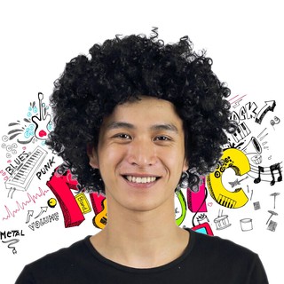 Bộ tóc giả xoăn màu đen cho nữ
