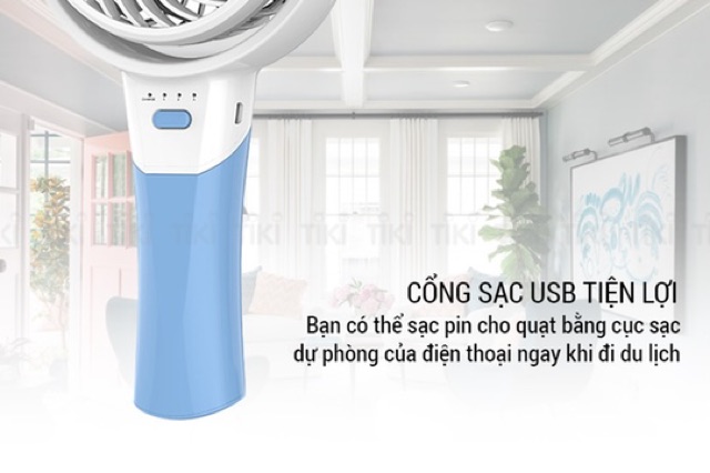 Quạt sạc cầm tay Comet CRF0904 sạc USB