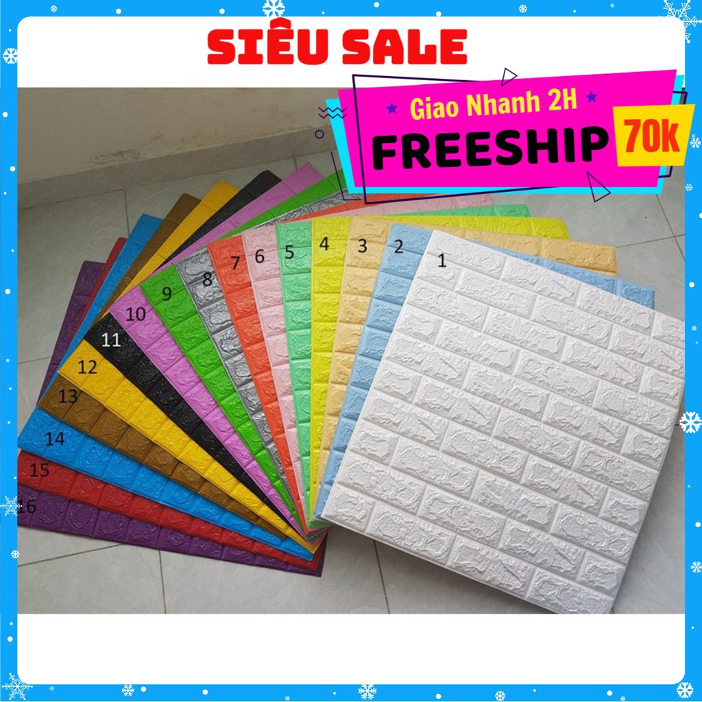 Xốp Dán Tường Giả Gạch 5mm Cao Cấp Cách Nhiệt Cách Âm Sỉ Lẻ Giá Rẻ Nhất HCM