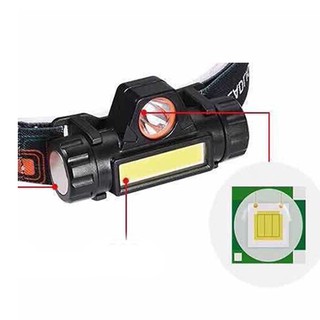 Đèn pin đội đầu 2 BÓNG 101 sáng có pin bên trong