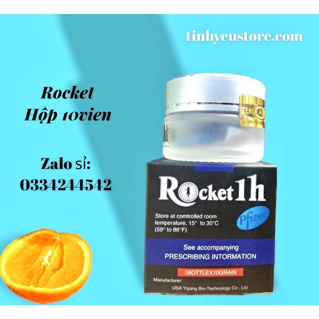 Rocket 1H USA hộp 10 viên - Tăng cường sinh lý nam (Hỗ Trợ Thời Gian Cuộc Yêu)
