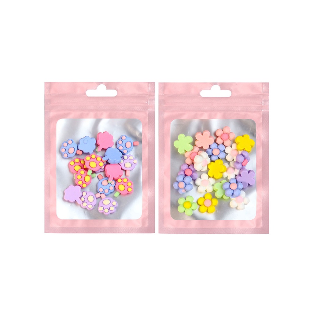 Set 20 Phụ Kiện Trang Trí Móng Tay 3D Bằng Nhựa Resin Chống Thấm Nước Hình Hoạt Hình Tinh Tế DIY