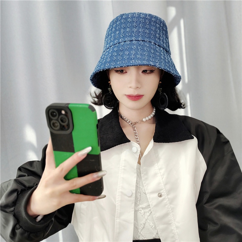 Nón Tai Bèo Denim Vành Rộng Che Nắng Thời Trang Xuân Hè Cho Nữ
