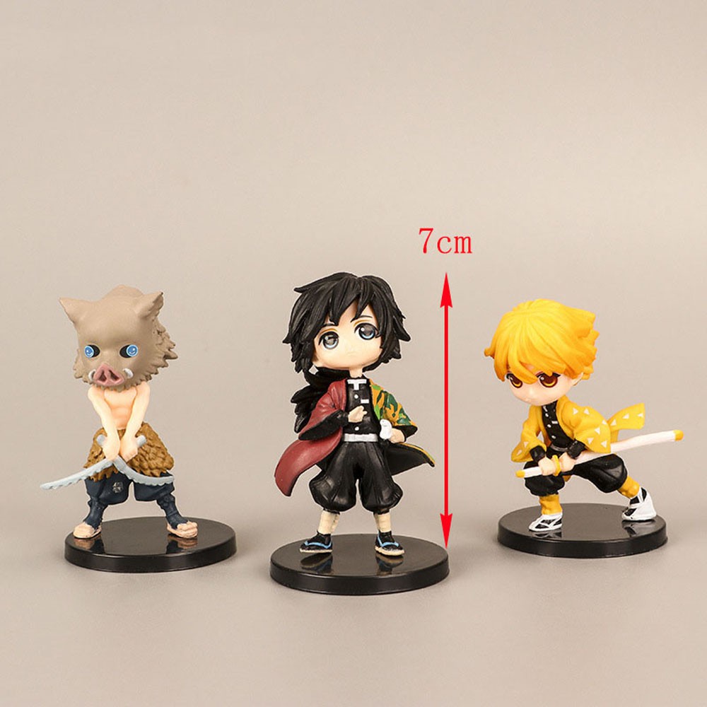 Mô hình nhân vật trong anime Demon Slayer sống động cỡ nhỏ 7cm bằng PVC
