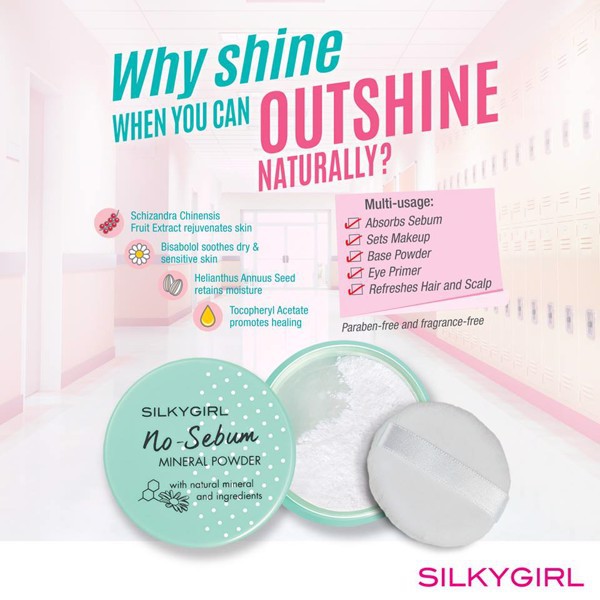 PHẤN PHỦ KHOÁNG SILKY_GIRL_NO_SEBUM_MINERAL_POWDER 5G CHÍNH HÃNG - 3217