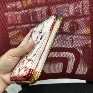 Ốp Iphone 7plus/8plus dẻo viền xi màu in hoa