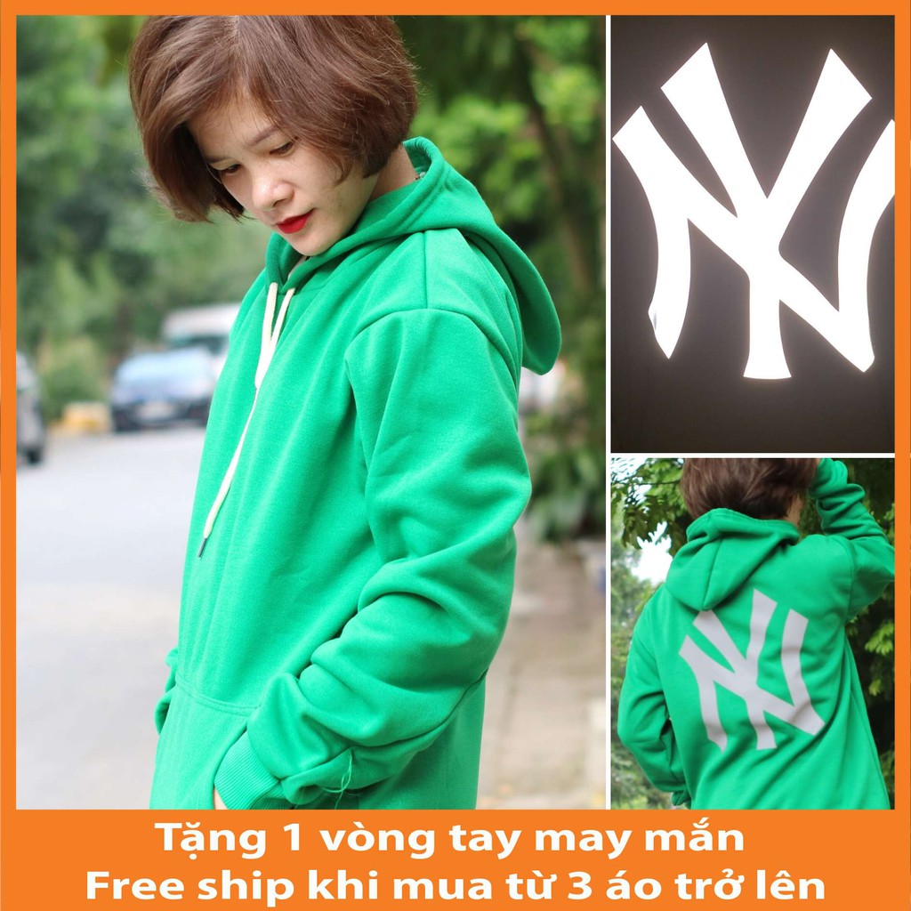 Áo Hoodie Chất Nỉ PHẢN QUANG NY Unisex Nam Nữ Full Size - Chất Nỉ Dày Dặn