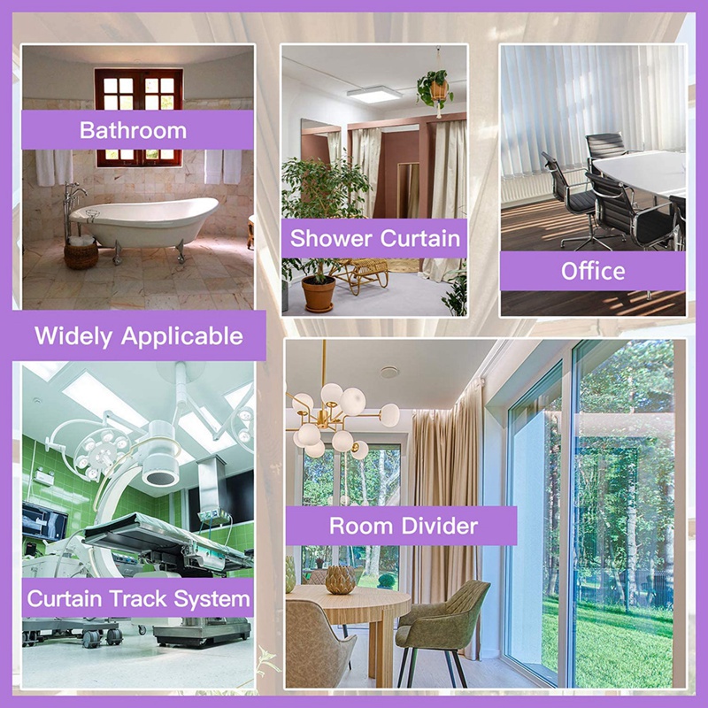 Rèm Cửa Treo Trần Nhà Uốn Cong Linh Hoạt 9.8FT