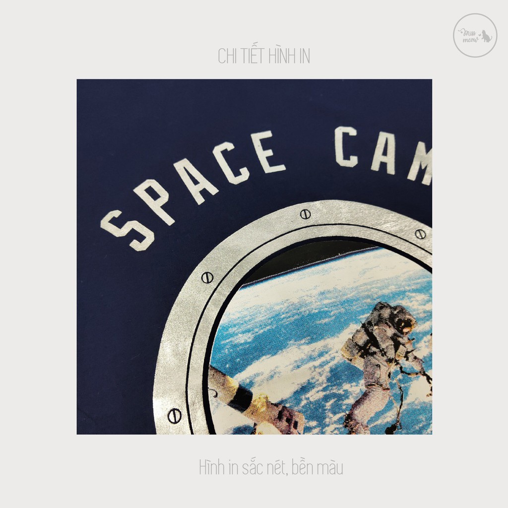 [MÃ MISSME10K GIẢM 10K ĐƠN 50K] Áo Phông Bé Trai Bigfox, Áo Cộc Tay Navy In Space Camp 2-15, Chất Cotton Xuất