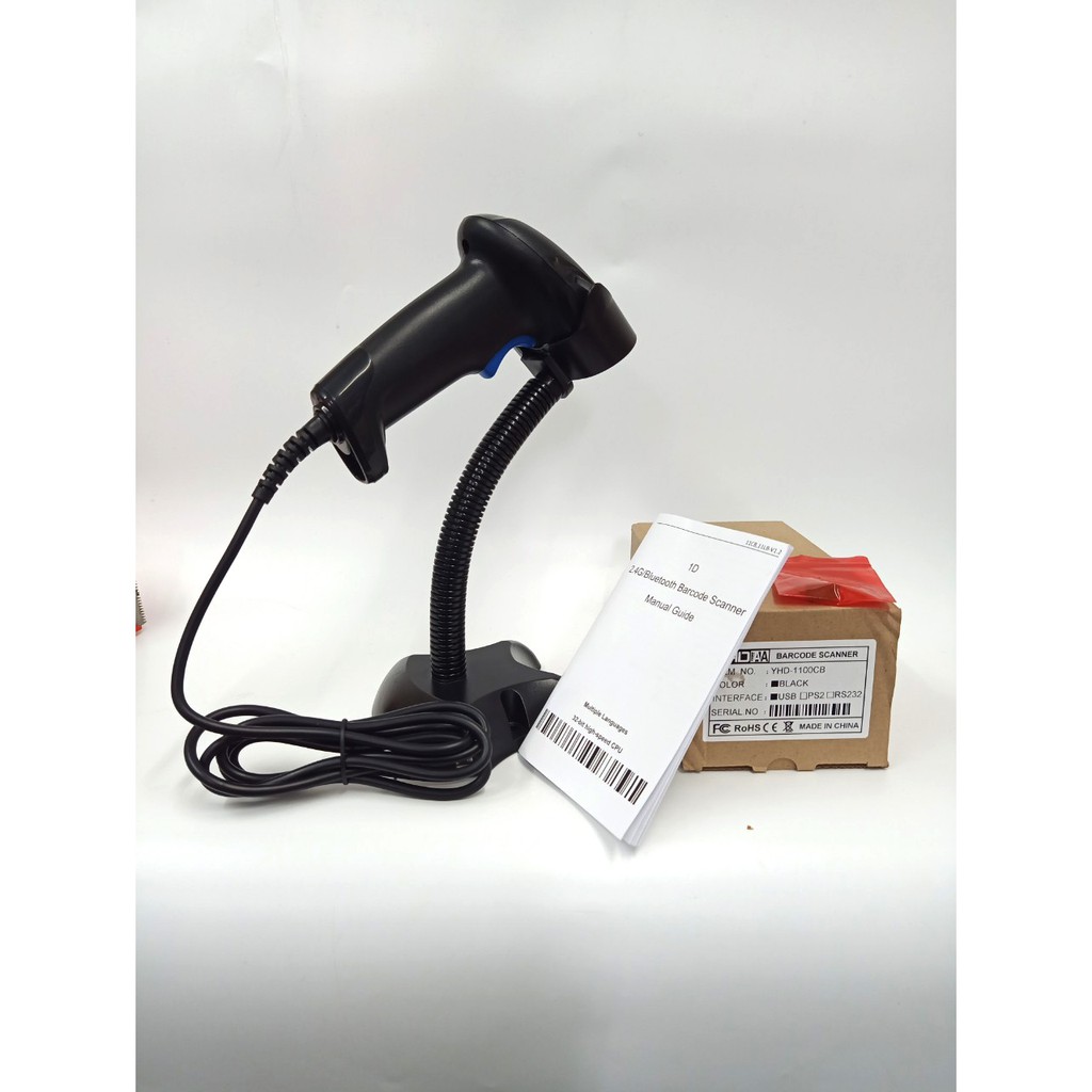 Đầu đọc Barcode YHD 1100CB(1D) - Máy quét mã vạch kết nối Bluetooth/ 2.4G/ Có dây quét mã vạch trên giấy in nhiệt