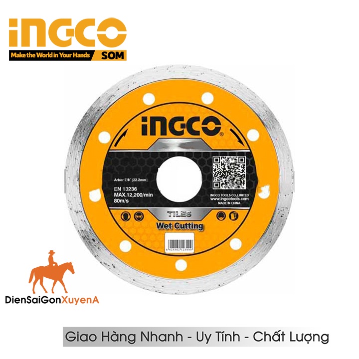 Đĩa cắt gạch ướt 180mm 7inch INGCO DMD021802 - Điện Sài Gòn Xuyên Á [ingco tools][chính hãng]