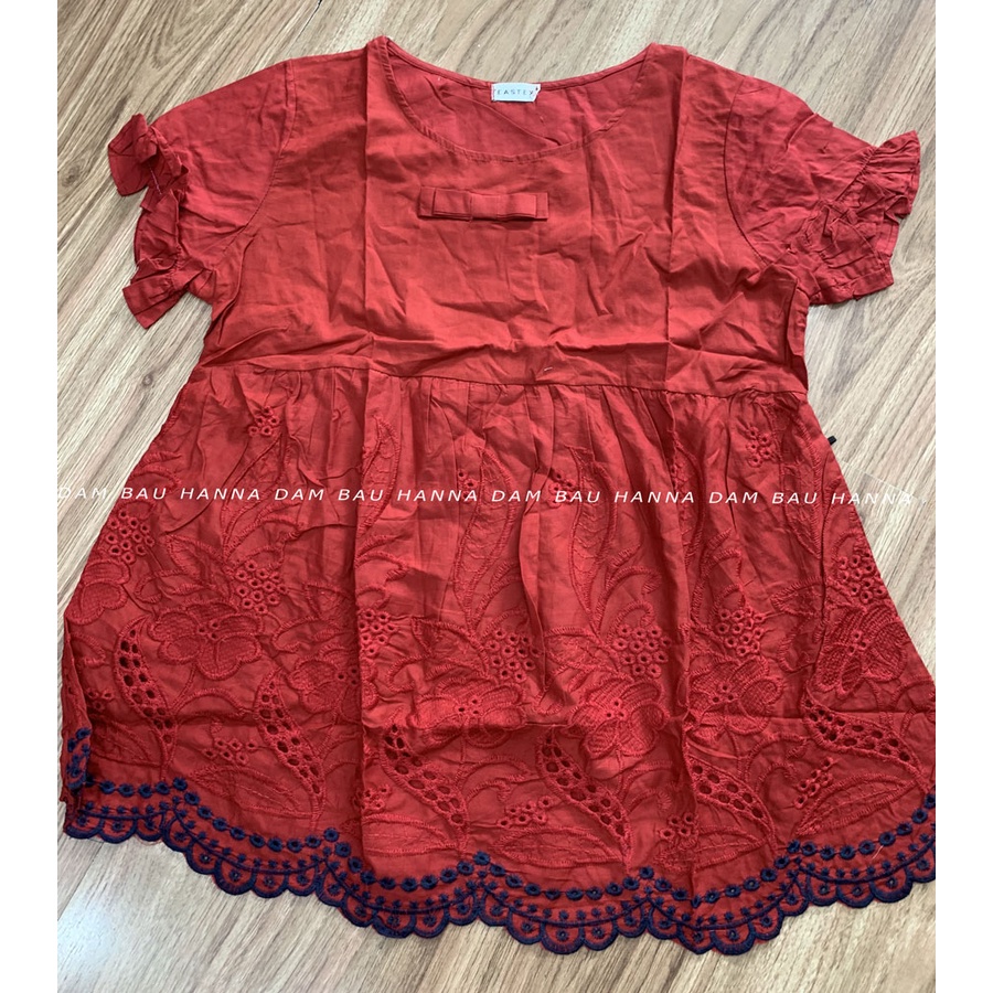 [SIZE 40-70KG] Áo bầu công sở vải hoa thêu và vải cotton sale giá rẻ cực mát không nhăn