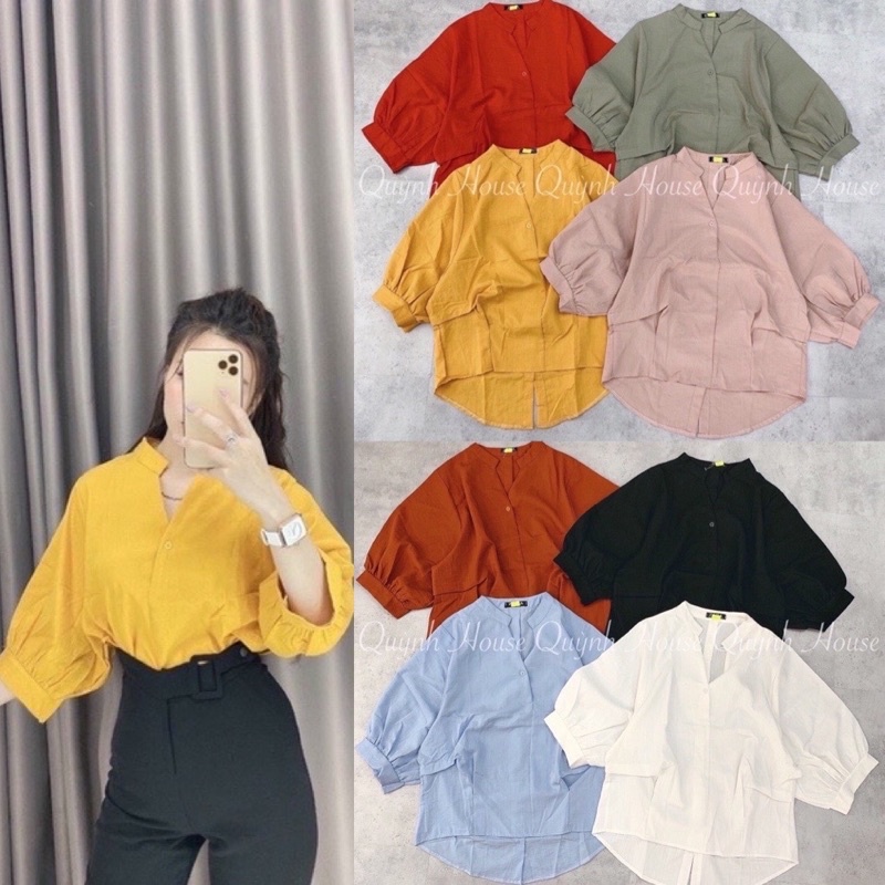 Áo sơ mi cổ trụ