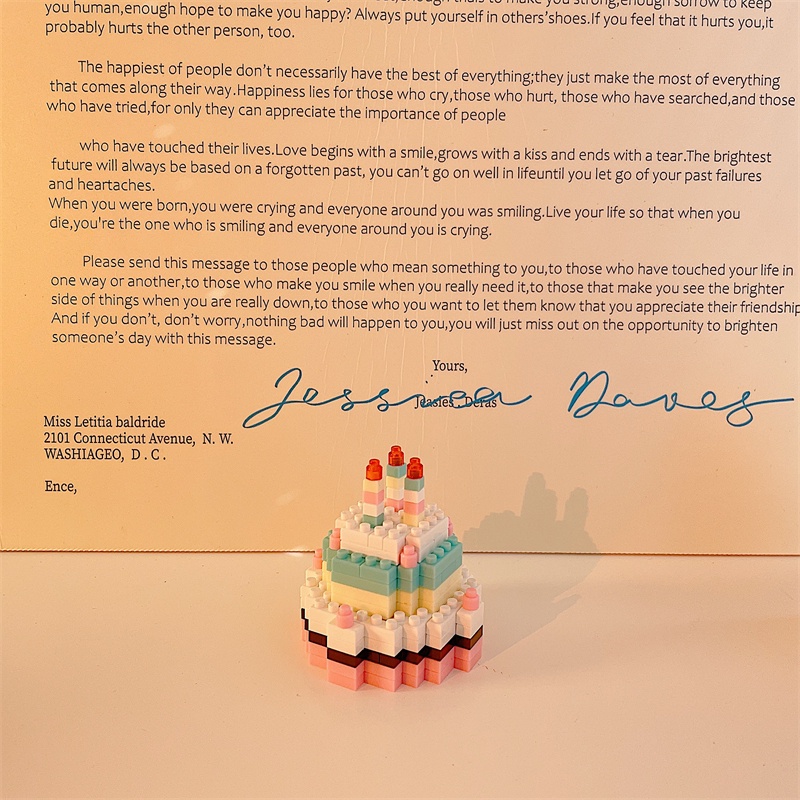 Bộ Đồ Chơi Lắp Ráp Hình Bánh Kem Sinh Nhật Mini Cho Bé