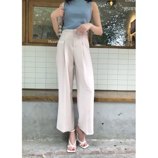 Quần Vải Cạp Cao 2 Đỉa q607 MoonHee