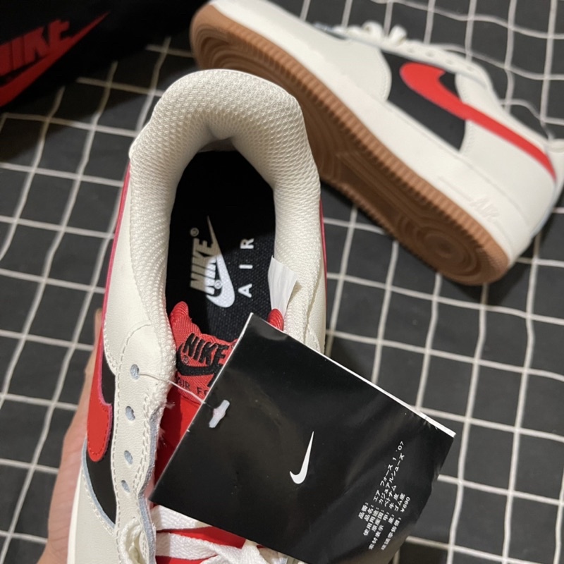 Giày Thể Thao_Giày AF1 Gucci Trắng Đen Vạch Đỏ mới Full Bill