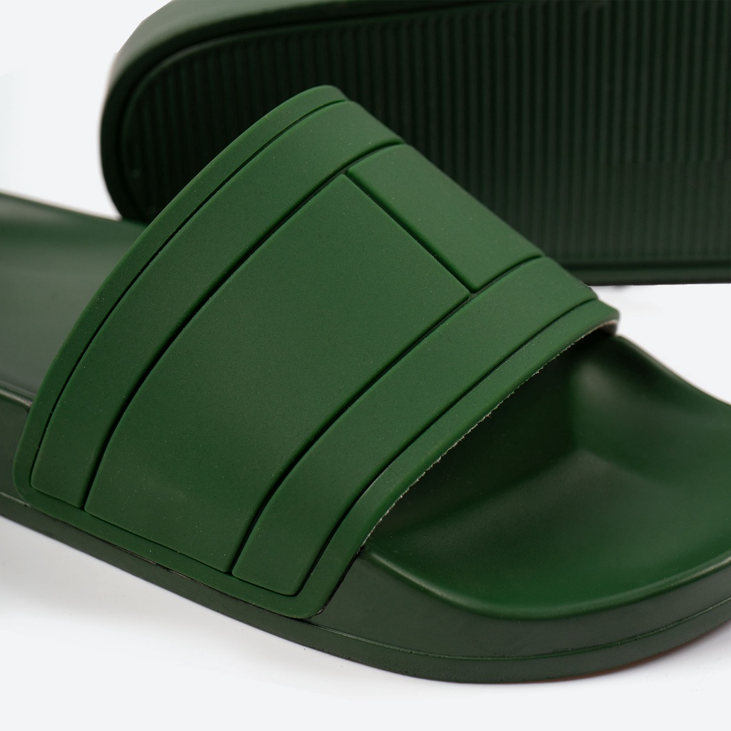 Dép nam nữ quai ngang slipper Pathon quai PVC và đế PU xanh lá mẫu 1 SD54