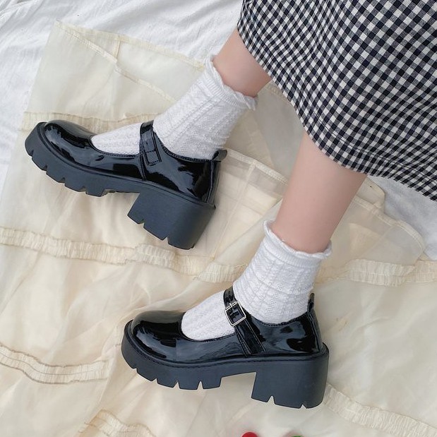 Hàn Quốc giày cao gót với đế giày dày | BigBuy360 - bigbuy360.vn