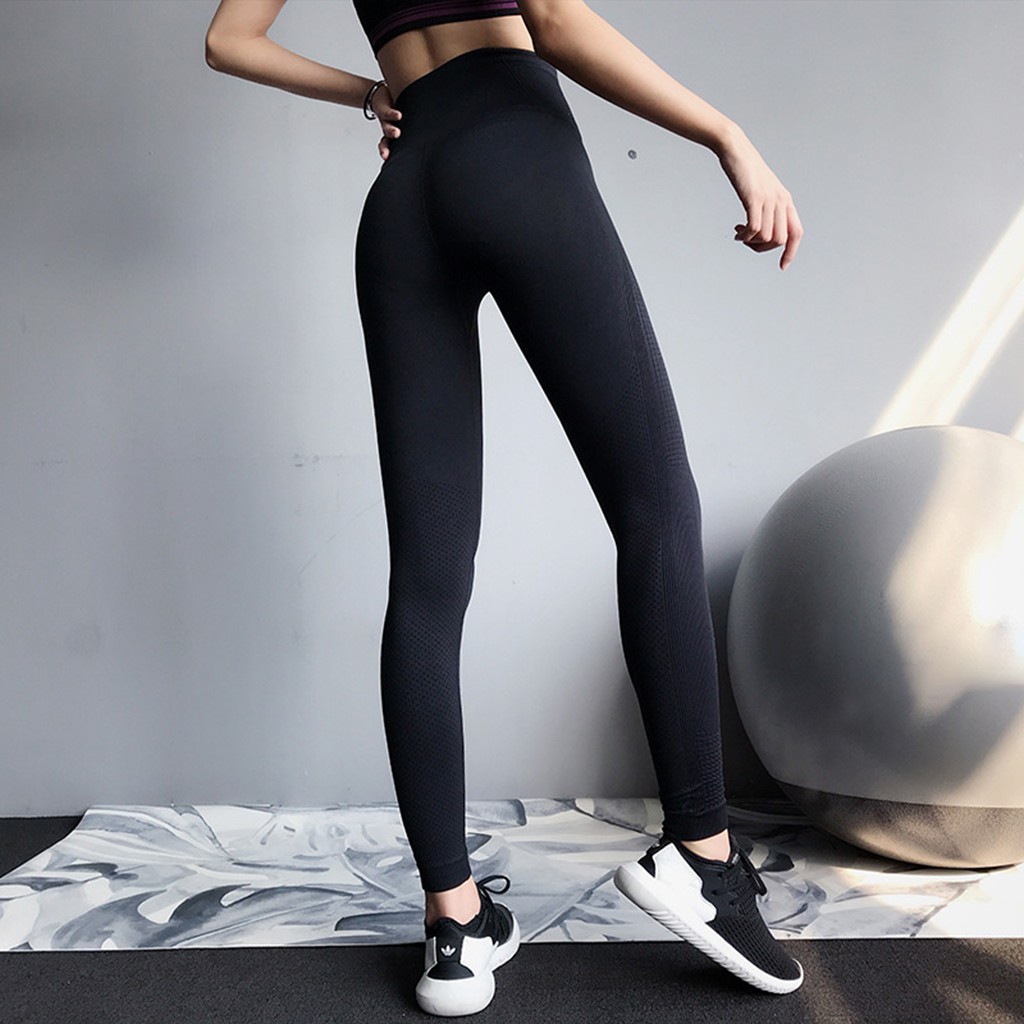 Quần tập gym yoga legging nữ cạp cao amin am016 nâng mông tôn dáng vải co - ảnh sản phẩm 6