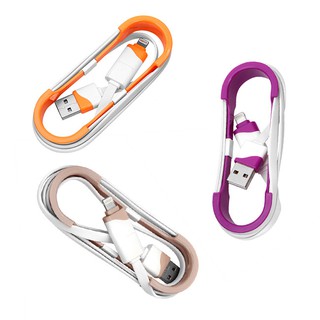 Cáp sạc Lightning dây dẹp nhiều màu ( màu ngẫu nhiên )