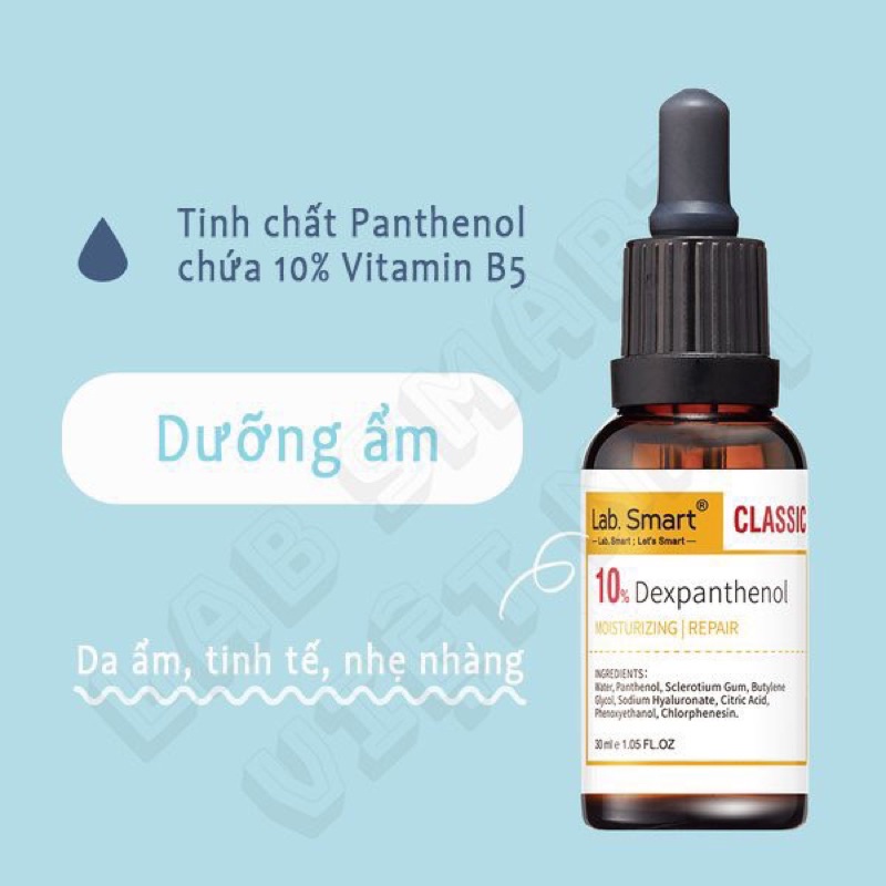 Tính chất serum phiên bản [VÀNG CLASSIC] DEXPANTHENOL 10% Vitamin B5  Dr Hsieh Lab Smart dưỡng ẩm, phục hồi da