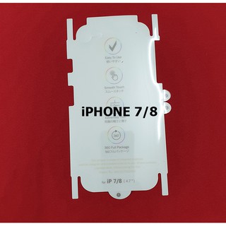 Miếng dán PPF loại xịn phủ full 99% lưng viền chống trầy xước mặt sau IPhone 7 Iphone 8