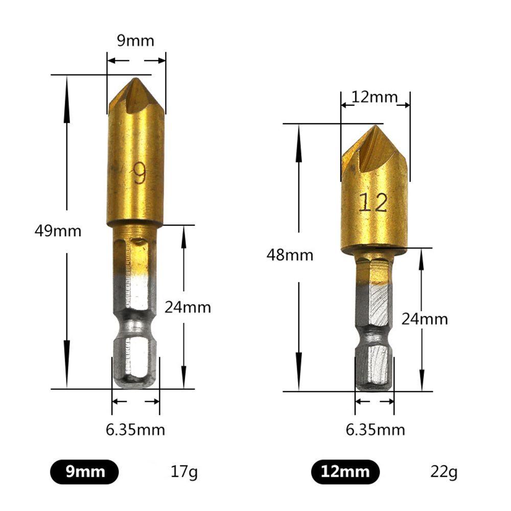 LANSEL Bộ 6 Chiếc Dao Cắt Ren Lục Giác 6 / 8 / 9 / 12 / 16 / 19mm HSS Chất Lượng Cao