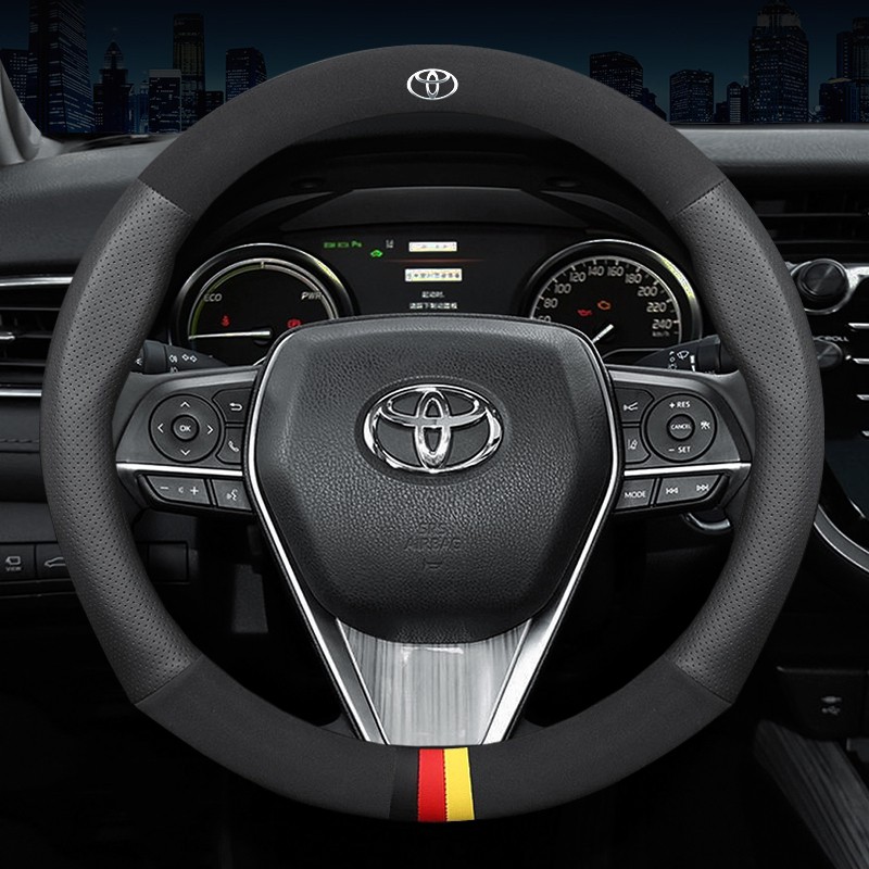 Vỏ Bọc Vô Lăng Bằng Da Thoáng Khí Cho toyota vios yaris innova avanza fortuner chr estima harrier wish alphard camry corolla altis hilux 2018 2019 2020 2021